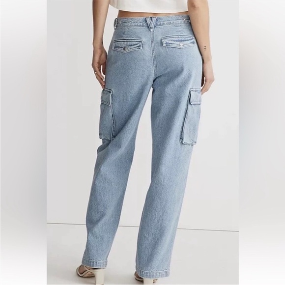 Madewell Low-Slung Straight Cargo Jeans in Coleman Wash Size 28 - Picture 5 of 11